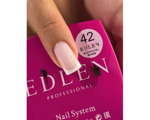 Edlen Builder Gel №42 Butterfly Гель для нарощування (рожевий) 30 мл