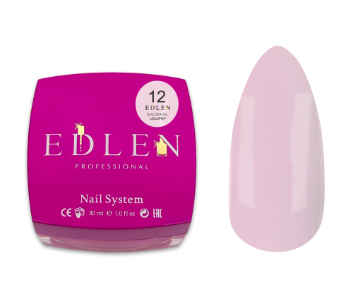 Edlen Builder Gel №12 Lollipop Гель для нарощування (пудрово-рожевий) 30 ml.