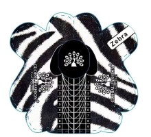 Форми для нарощування нігтів GLOBAL FASHION 30шт/уп. Zebra