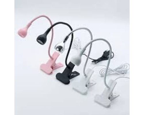 Лампа UV для сушіння гель лаку, гелевих типс з USB(настільна, гнучка, з прищіпкою,чорна),3 Вт Д