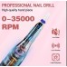 Портативний фрезер для манікюру на акумуляторі DMJ-100 25 Вт 35 000 об/хв, Білий