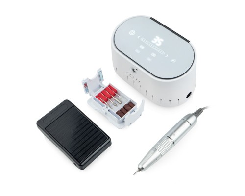 Фрезер для манікюру BUCOS Nail Drill X3 PRO WHITE PEARL (65W/35000 об.)+ український посібник гар.12