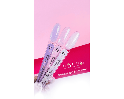 Edlen Builder Gel №09 Shimmer Гель для нарощування (молочний з кольоровими блискітками) 15 мл.