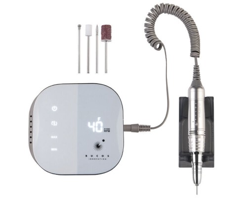 Фрезер для манікюру BUCOS Nail Drill X1 PRO ICE BLUE (65W/40000 об.)+ український посібник