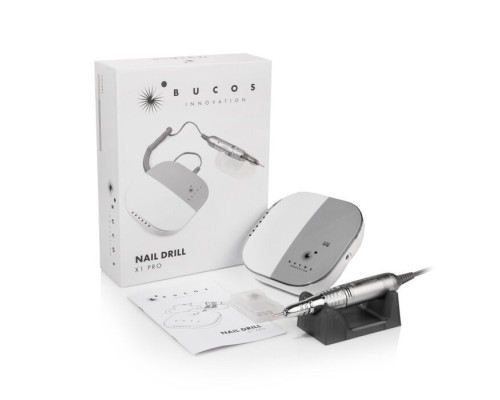 Фрезер для манікюру BUCOS Nail Drill X1 PRO ZINC GRAY (65W/40000 об.)+ український посібник