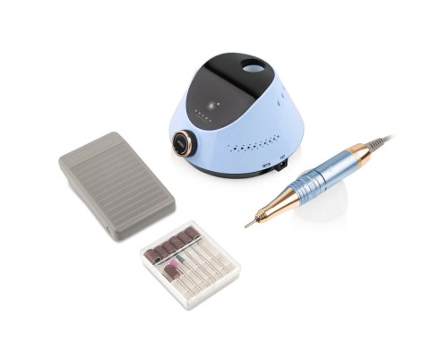 Фрезер для манікюру BUCOS Nail Drill X2 PRO BLUE OCEAN (65W/35000 об.)+ український посібник