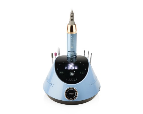 Фрезер для манікюру BUCOS Nail Drill X2 PRO BLUE OCEAN (65W/35000 об.)+ український посібник