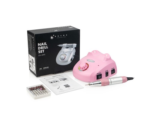 Фрезер BUCOS ZS-603 PRO PINK  (35000/45W) укр. посібник (+ 6 покращених фрез), 3 міс.гарантія