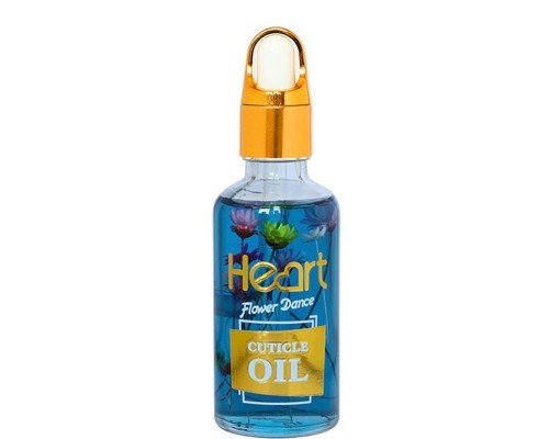Квіткова олійка для кутикули  HEART, 30ml Vanilla (синя)