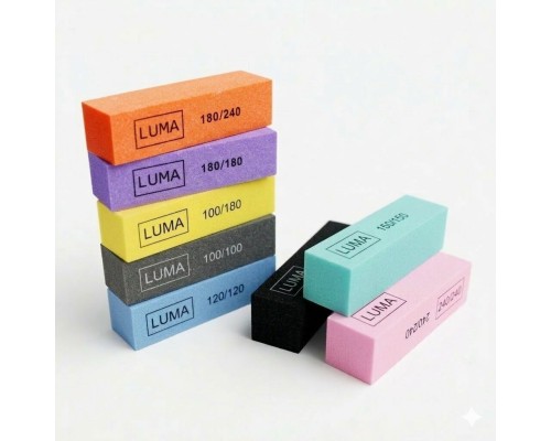 Luma баф для нігтів 120/120 (синій колір)