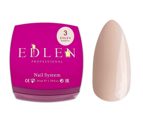 Edlen Builder Gel №03 Гель для нарощування (світлий теплий беж) 50 мл