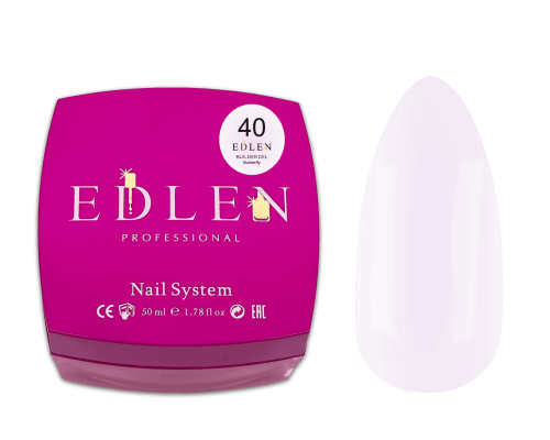 Edlen Builder Gel №40 Butterfly Гель для нарощування (молочно-рожевий ) 50 мл