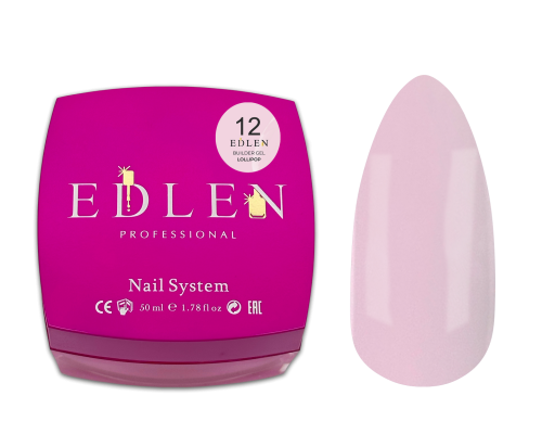 Edlen Builder Gel №12 Lollipop Гель для нарощування (пудрово-рожевий) 50 ml.
