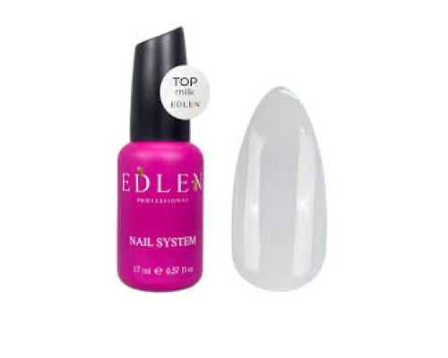 Edlen Top Milk Топ для гель лаку без липкого шару (молочний) 9 мл