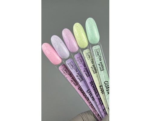 LUMA gel polish Chia pudding C10 Blue matcha 10ml (світло-голубий с крихтою)