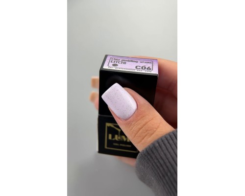 LUMA gel polish Chia pudding C06 Litchi 10ml  (фіолетовий с крихтою)