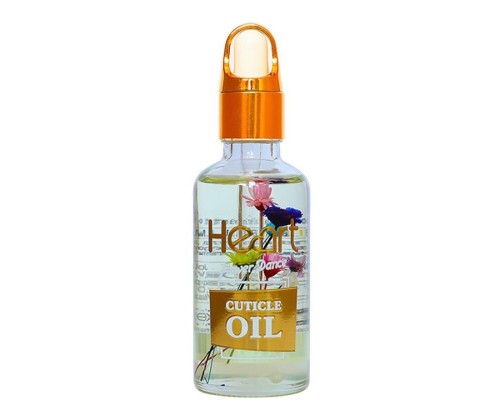 Квіткова олійка для кутикули  HEART, 30ml Sweet Almond (Мигдаль пррозорий)