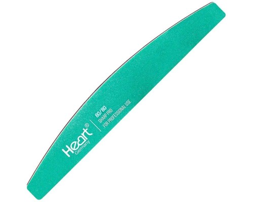 Пилка для нігтів HEART Half SHARP PRO 80/80 (Зелене полотно)