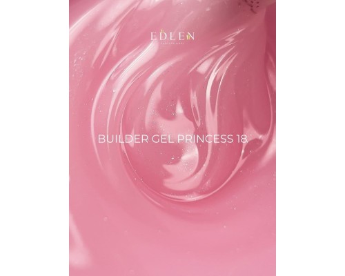 Edlen Builder Gel №18 Princess Гель для нарощування (ніжний рожевий з шимером) 30 мл