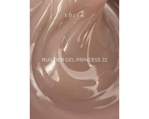 Edlen Builder Gel №22 Princess Гель для нарощування (світло-кремовий з шимером) 30 мл