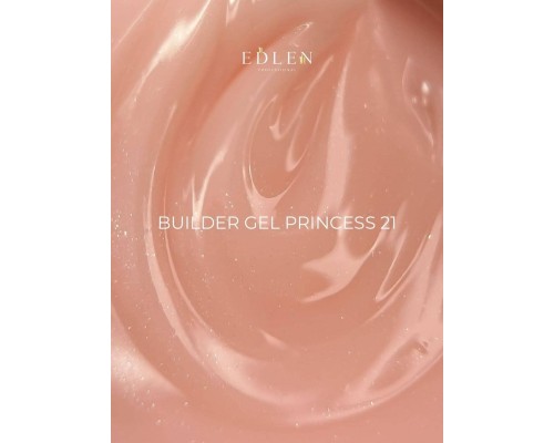 Edlen Builder Gel №21 Princess Гель для нарощування (теплий бежевий з шимером) 50 мл