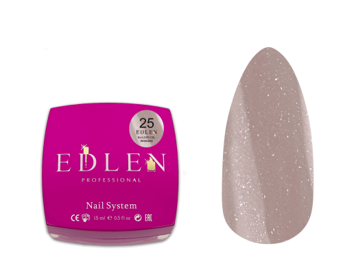 Edlen Builder Gel №25 Princess Гель для нарощування (насичений бузковий з шимером) 15 мл