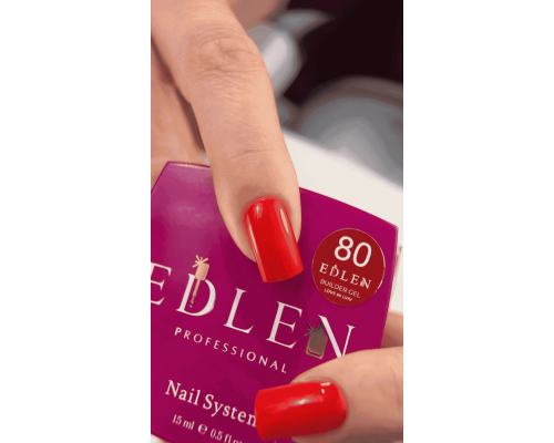 Edlen Builder Gel №80 Love in Lviv Гель для нарощування (червоний) 15 мл
