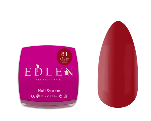 Edlen Builder Gel №81 Love in Lviv Гель для нарощування (червоний) 15 мл