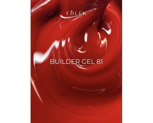 Edlen Builder Gel №81 Love in Lviv Гель для нарощування (червоний) 15 мл